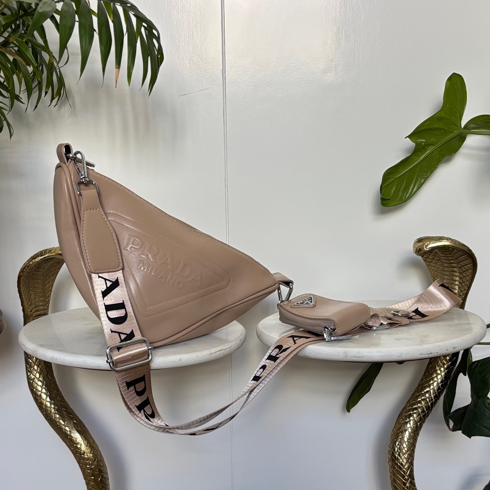 Prada faux Women's Beige Crossbody Bag